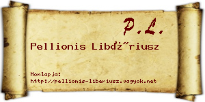 Pellionis Libériusz névjegykártya